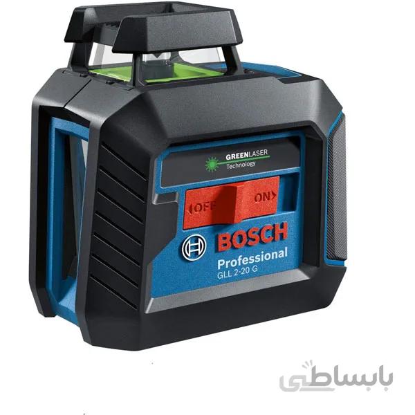 تراز لیزری بوش نور سبز با پایه مدل GLL 2-20 G+BT150 ا GLL 2-20 G+BT150