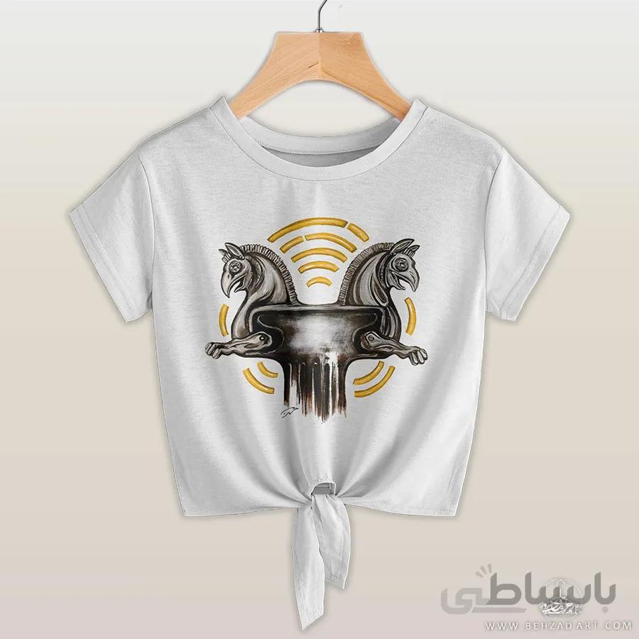 نیم تنه گره دار طرح نگهبان سرزمین من