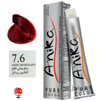 رنگ مو آنیکا (anika) شماره 7.6 آلبالویی روشن