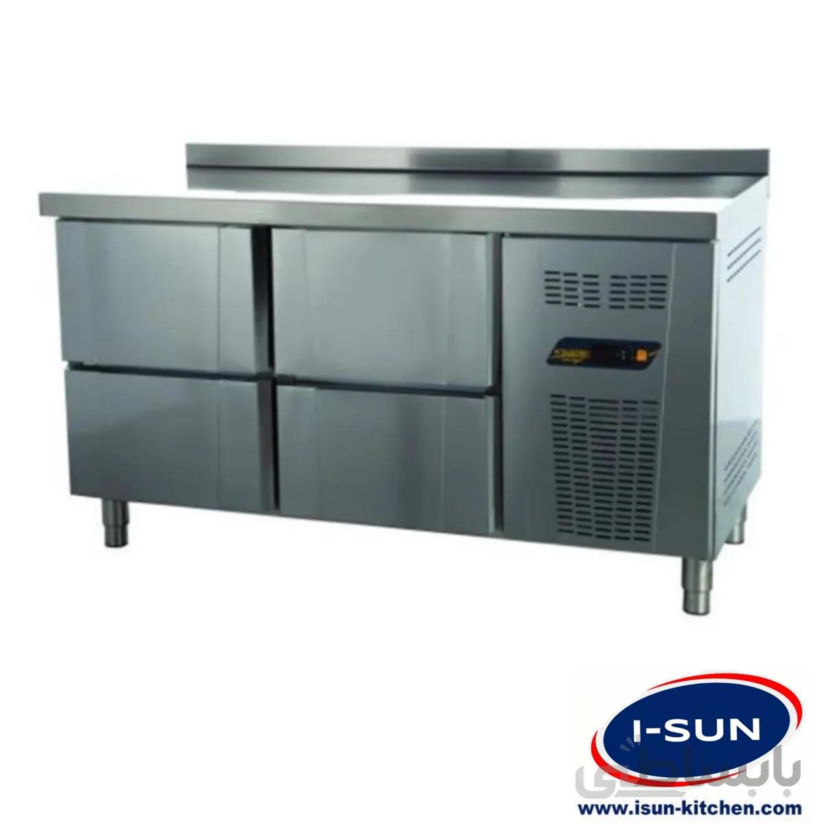 یخچال میز کار 150 سانتی 4 کشو انداستریو