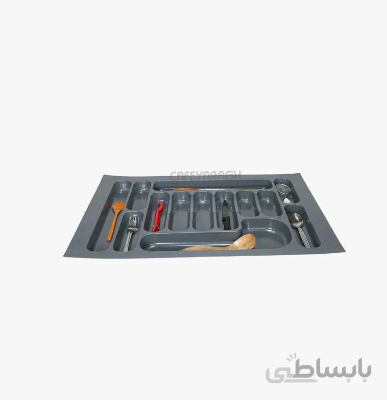 جا قاشقی پلاستیکی طوسی سایز 80