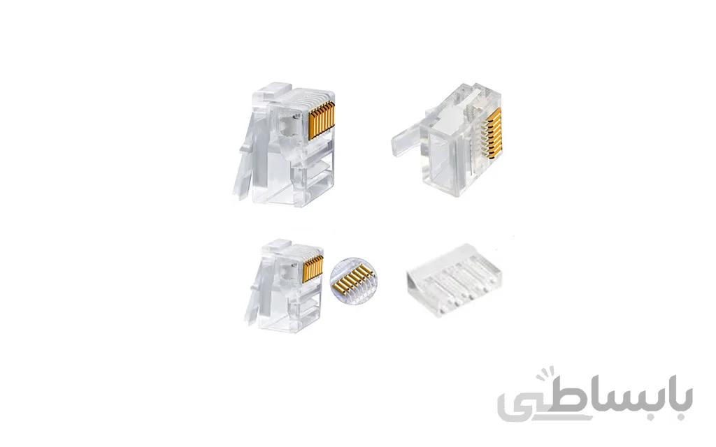 سوکت شبکه درجه یک CAT5 UTP Rj45 مینی شانه دار