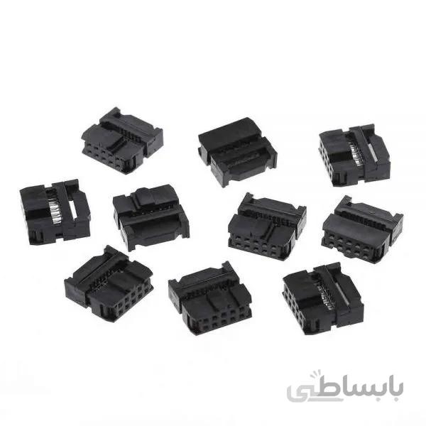 سوکت مخصوص کابل فلت 10 رشته / FC-10P IDC Socket 2×5 Pin Dual Row