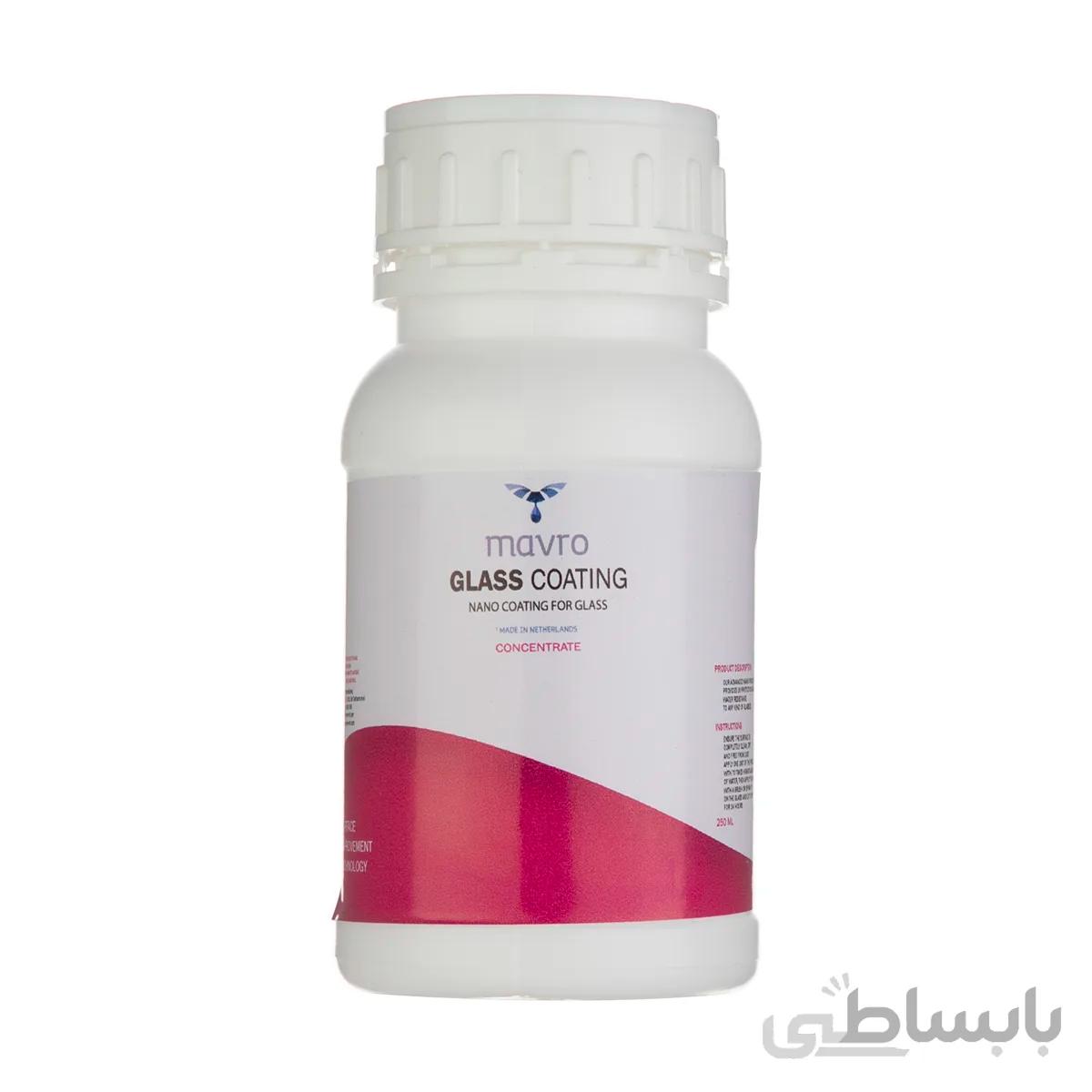 محلول نانو محافظ و ابگریز شیشه ساختمان ماورو مدل concentrate حجم 250 میلی لیتر