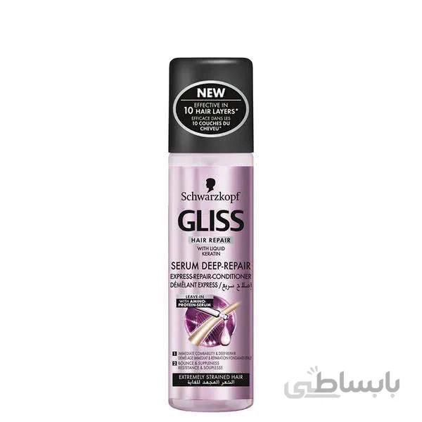 اسپری دو فاز گلیس مدل Deep Repair برای موهای آسیب دیده 200 میل ا Gliss Two-Phase Deep Repair Hair Spray 200ml