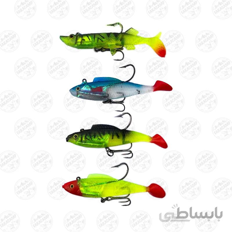 لور ماهی ژله ای ماهیگیری Luckg Bait مجموعه 4 عددی مدل 1704