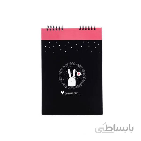 دفتر سیاه برگ طرح خرگوش سایز B6