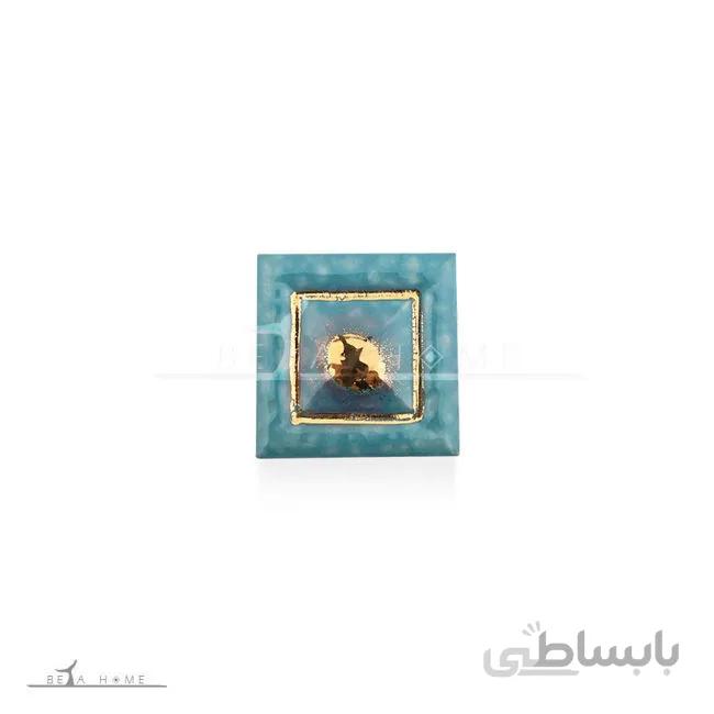 کاشی باند 5*5 مودان پونتو فيروزه اي و طلائي