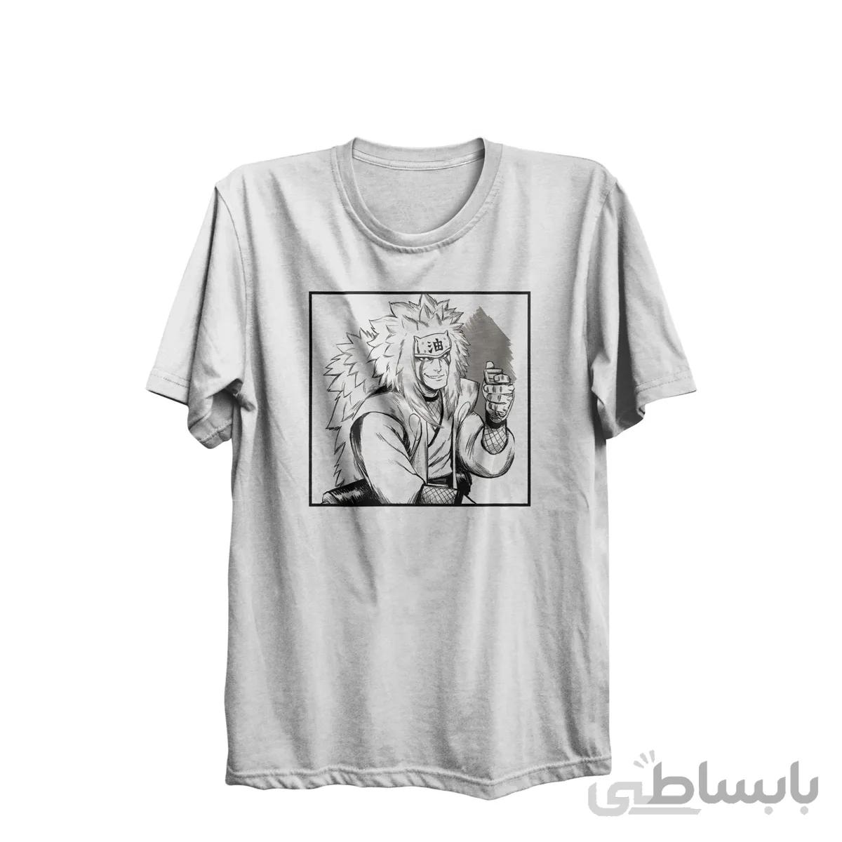 تیشرت یقه گرد سفید انیمه ناروتو Naruto کد KCT10238