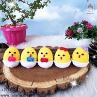 عروسک بافتنی جوجه تخم مرغی ( کد 70055 )