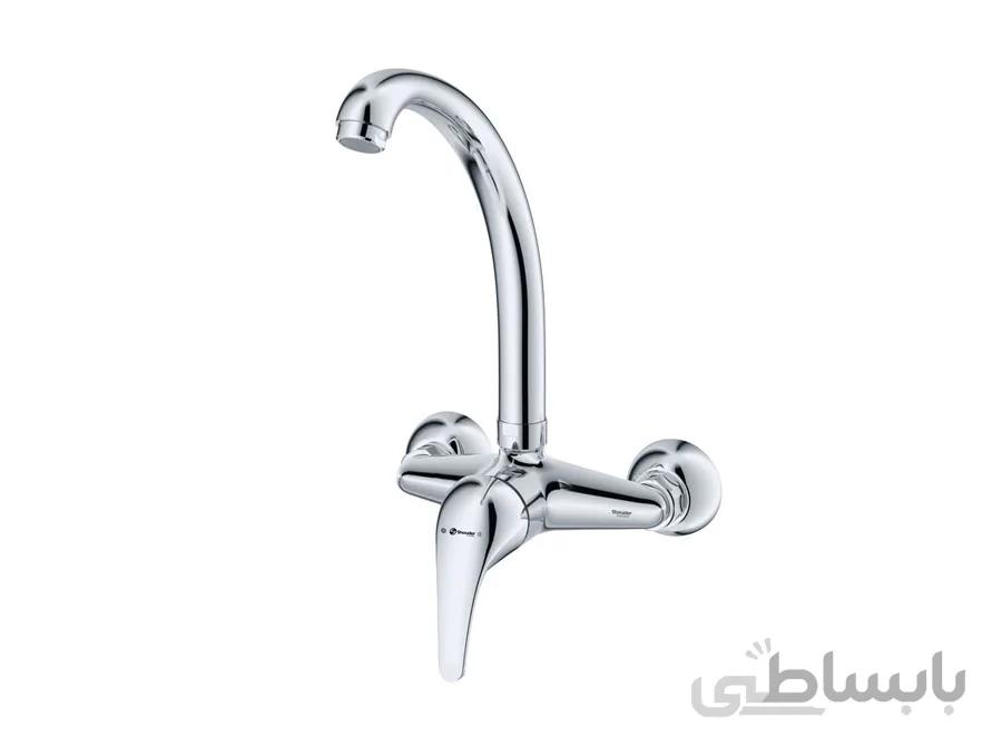 شیر آشپزخانه دیواری اطلس کروم شودر ا Atlas Chrome Wall Kitchen