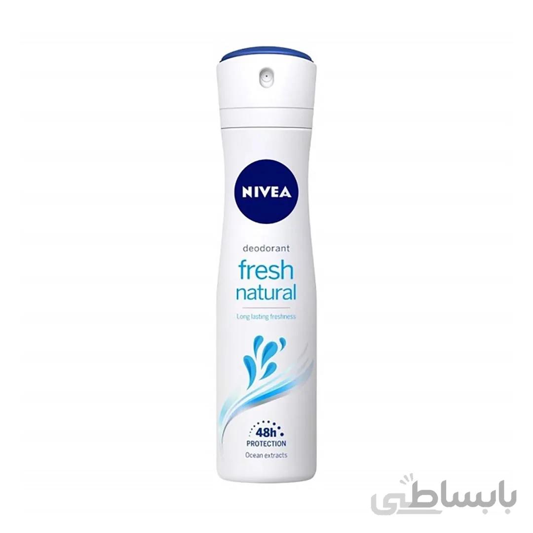 اسپری دئودرانت نیوا مدل nivea fresh natural حجم ۱۵۰ میل