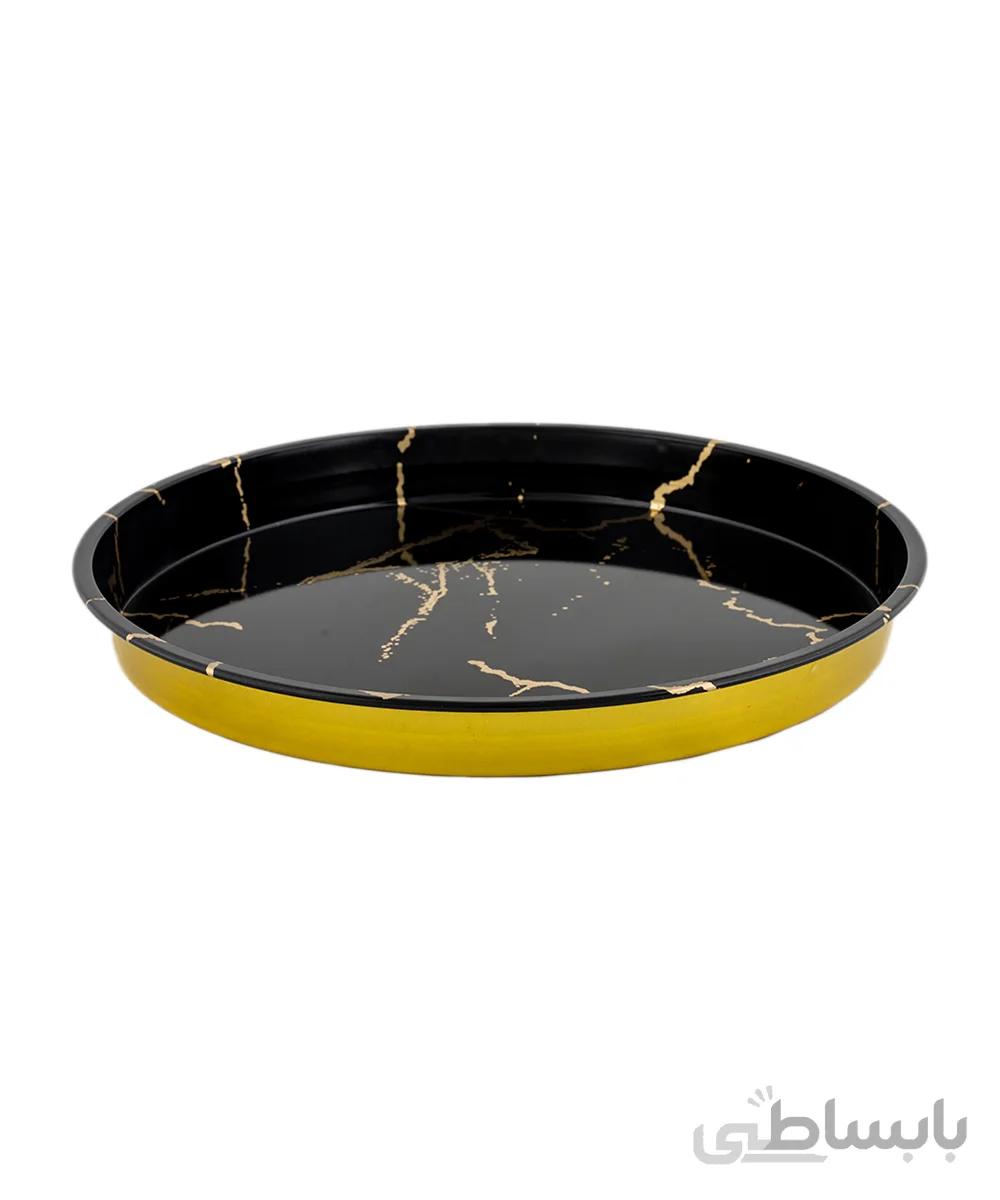 سینی گرد طرح مرمر