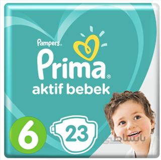 پوشک پریما پمپرز ترک اونتاژ سایز 6(23تایی) Prima Pampers