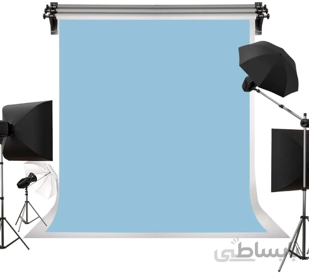 فون بک گراند آبی روشن شطرنجی backdrap Nonwoven spunbond fabric light blue 3×5