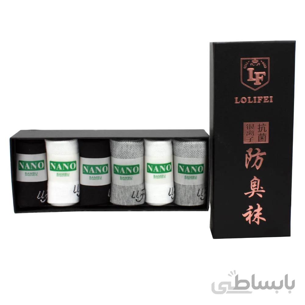 هدیه مردانه پک جوراب نانو ساق دار 6 جفت