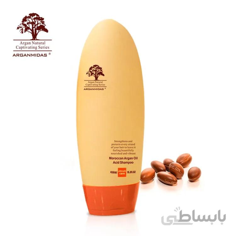 شامپو ضد شوره ارگانیک آرگان میداس 450 میل