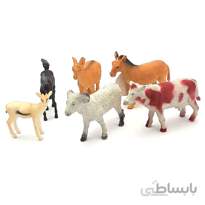 ماکت حیوانات اسباب بازی اهلی پک 6 عددی