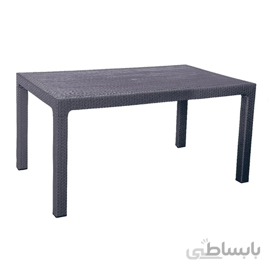 میز ناصر پلاستیک ۶ نفره مستطیل حصیربافت مدل ۳۲۱