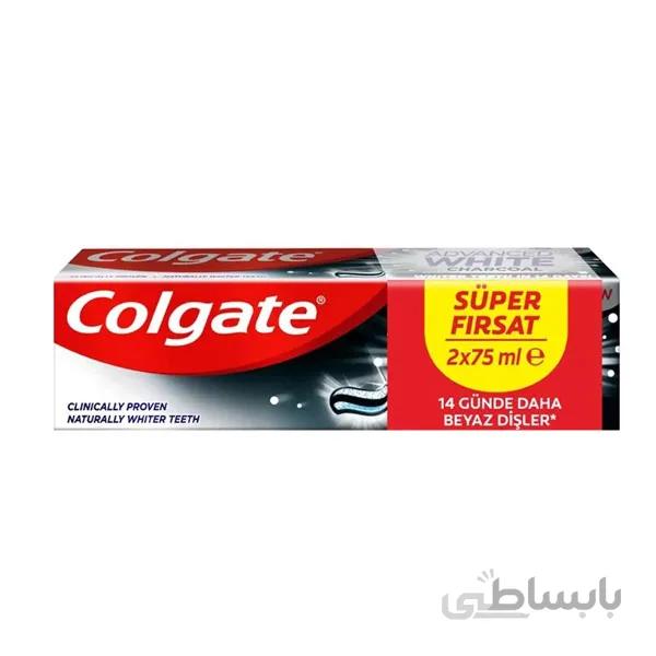 خمیر دندان کولگیت Advanced white charcoal حجم 75 میلی لیتر