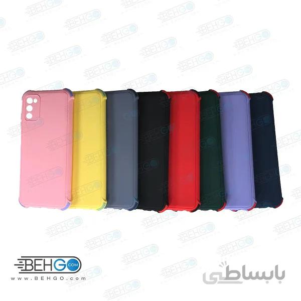 قاب سامسونگ A03s کاور مدل ژله ای دکمه رنگی محکم ضد ضربه با محافظ لنز دوربین گوشی Samsung A03s ا Camera Cover color key Case for Samsung A03s