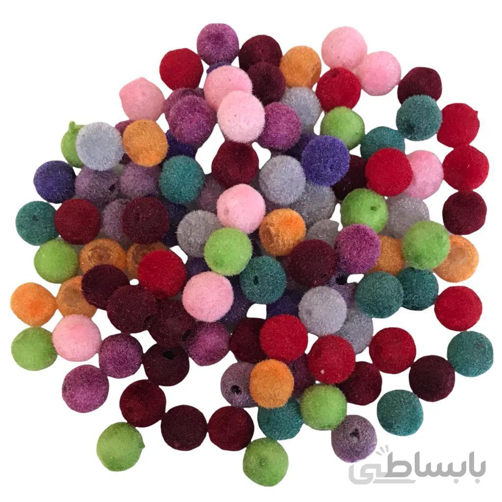 مهره طرح مخملی ( مدل تک رنگ)