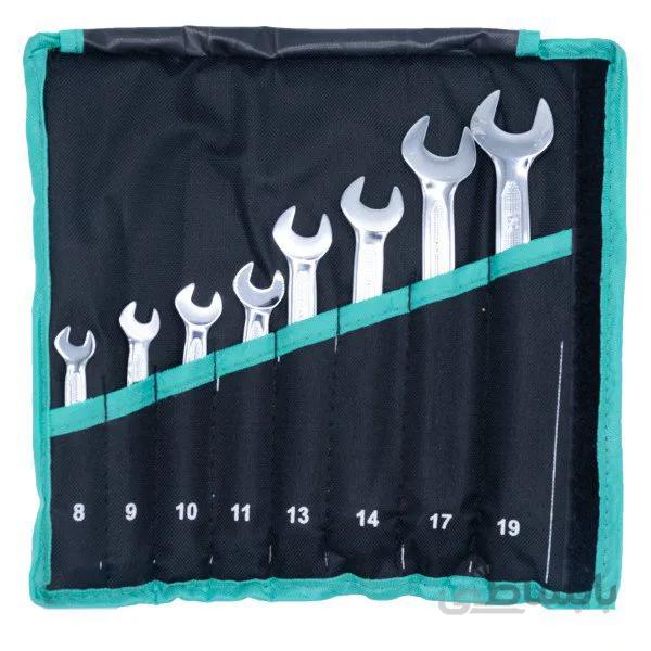 مجموعه 8 عددی آچار یکسر رینگ یکسر تخت سیلور مدل SLD-101