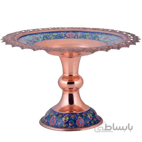 شیرینی خوری مسی طرح پرداز اثر آقاجانی ارتفاع 22 سانتی متر کد C-443