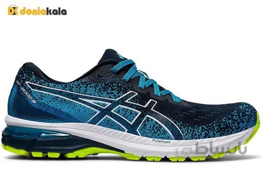 کفش کتونی ارجینال ورزشی و پیاده روی اسیکس جی تی ASICS GT-2000 9 KNIT 1011A989-400 ا Original ketone shoes for sports and walking ASICS GT-2000 9 KNIT 1011A989-400