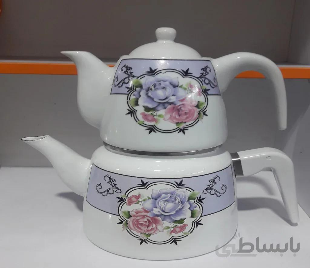 کتری قوری لعابی استوانه