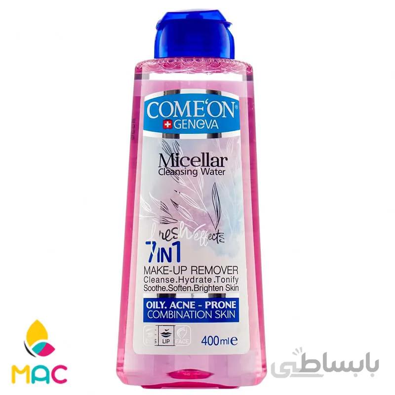 میسلار واتر کامان مناسب پوست چرب و مستعد جوش 400 میلی لیتر ا Comeon Micellar Cleaning Water For Combination Skin 400 ml