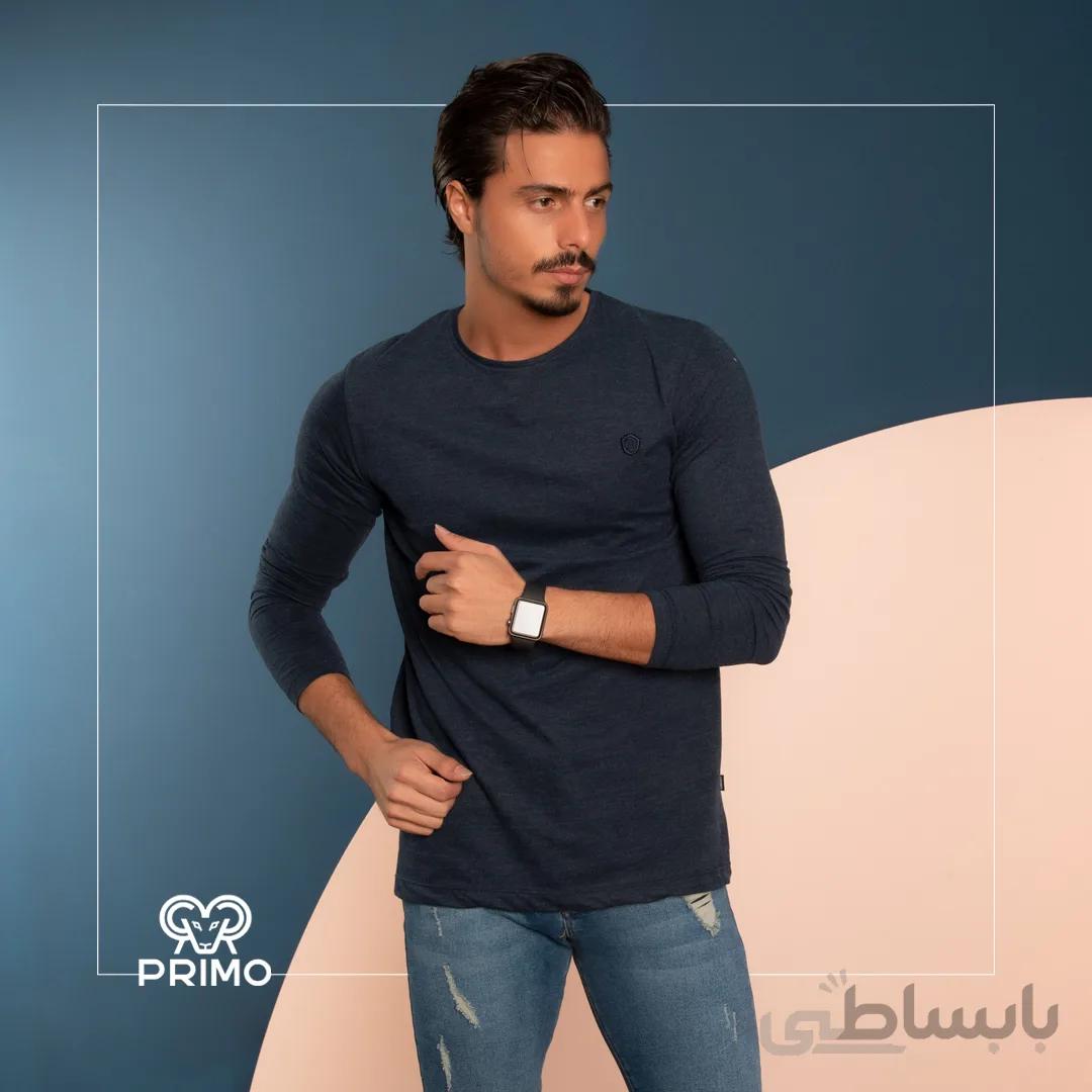تیشرت پنبه مردانه مدل آستین بلند 513201