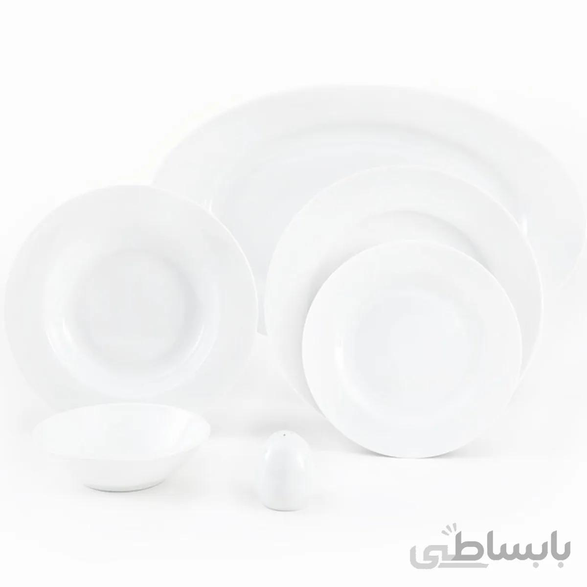 سرويس چيني 28 پارچه غذاخوري چيني زرين ايران سري ايتاليا اف مدل سفيد درجه عالي ا Zarin Iran Porcelain Inds Italia-F White 28 Pieces porcelain Dinnerware Set Top Grade