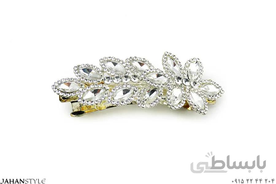 گیره پشت مو مجلسی پر نگین