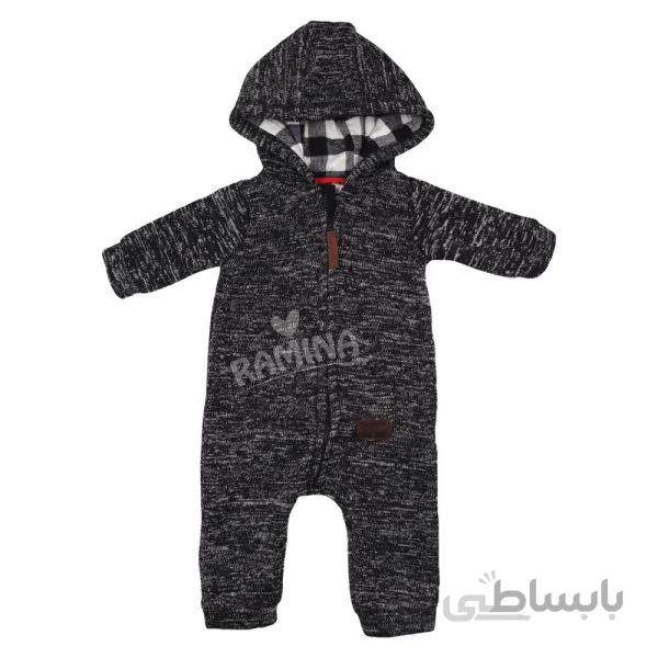 سرهمی کلاه دار سفید مشکی کارترز Carters