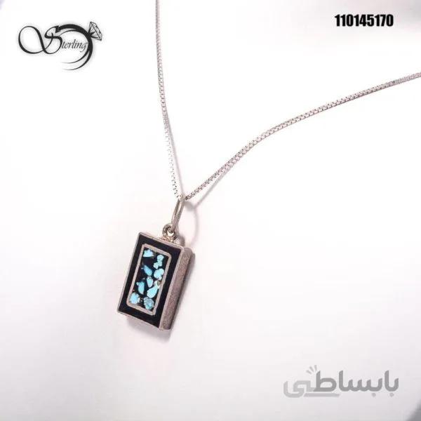 گردنبند نقره با رزین کد:۱۲۹۲