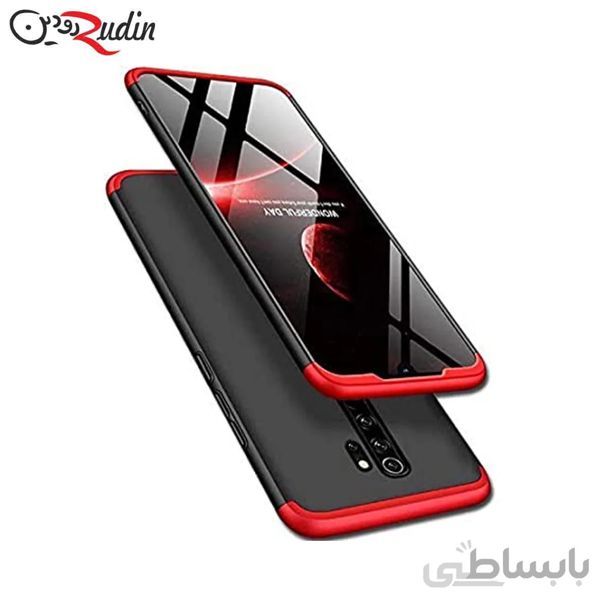 کاور ۳۶۰ درجه مدل GKK مناسب Redmi note 8 pro مشکی دور قرمز