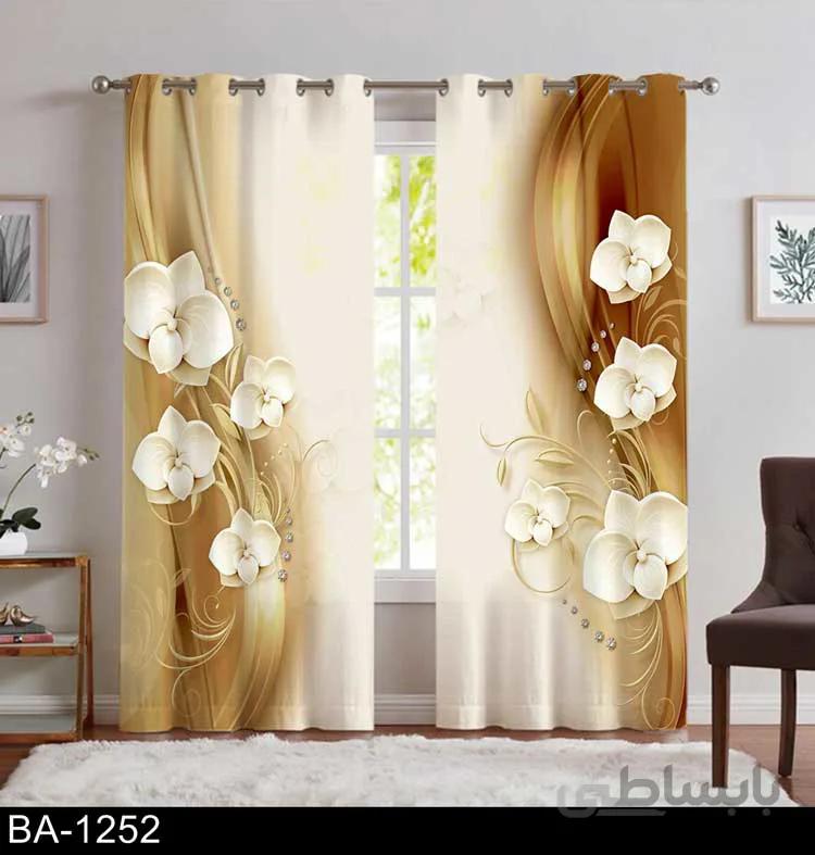 پرده پذیرایی طرح گل BA-1252