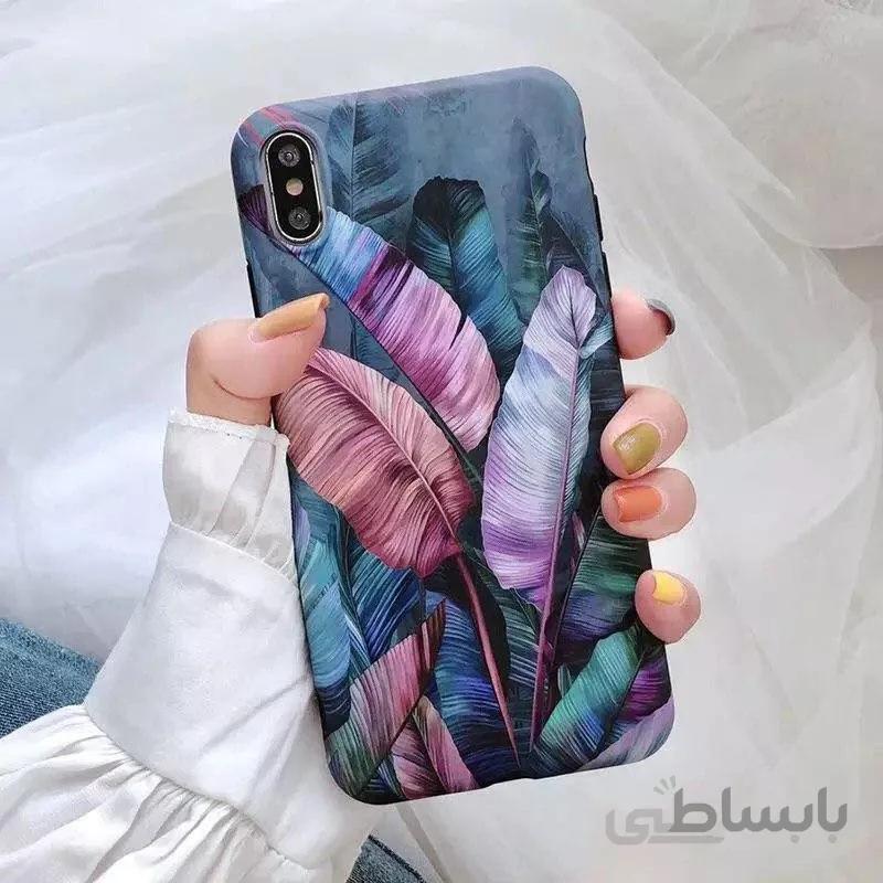 قاب ایفون اپل برگ استوایی + پاپ سوکت رایگان ست