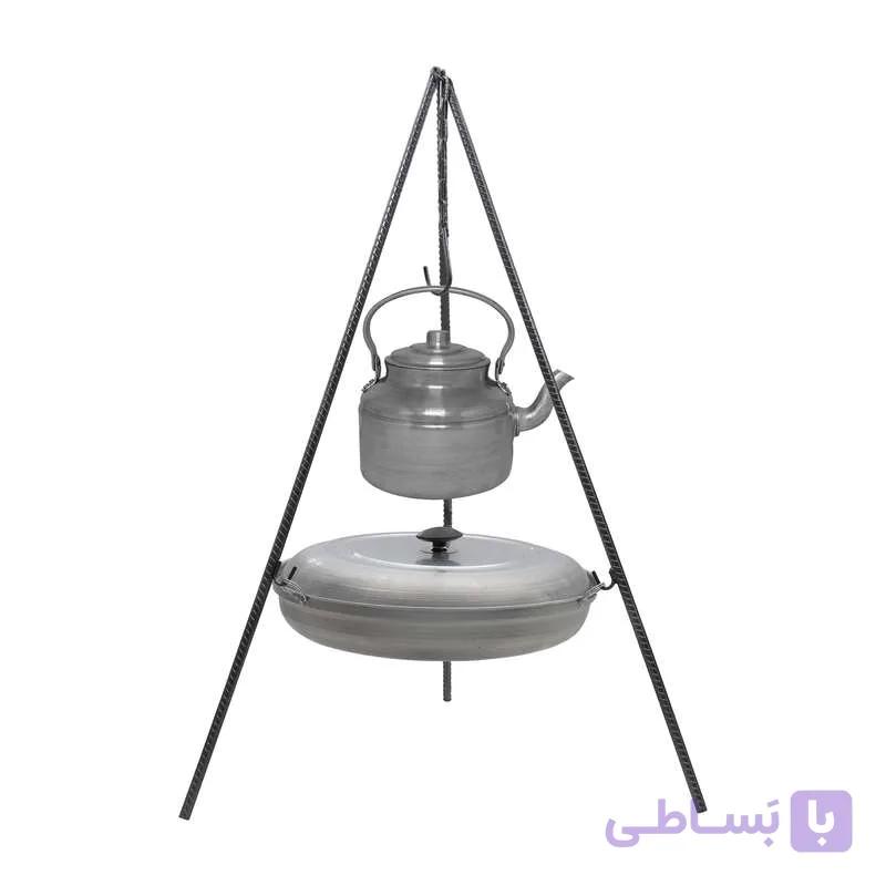 استند و ساج سفری مدل پایه میلگردی به همراه کتری — تصویر 1