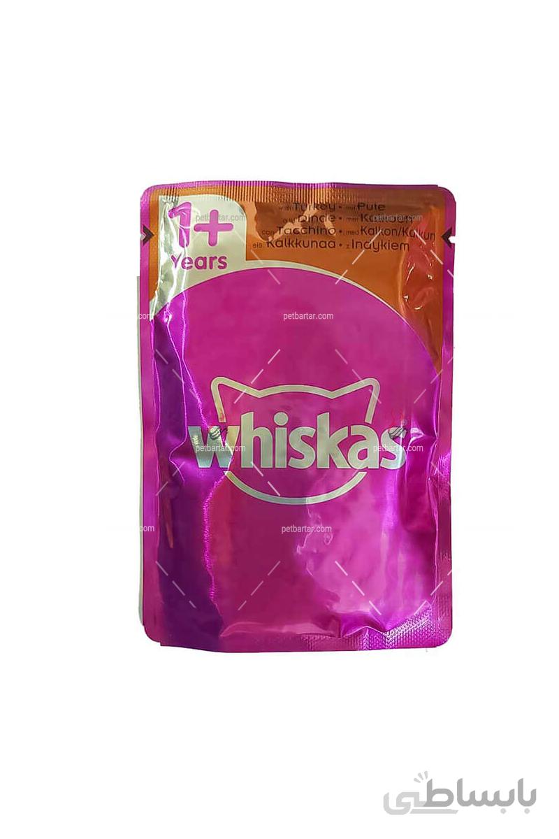 پوچ گربه ویسکاس با طعم گوشت بره و هویج ۱۰۰ گرمی | Whiskas Cat Pouch with lamb and carrots in jelly