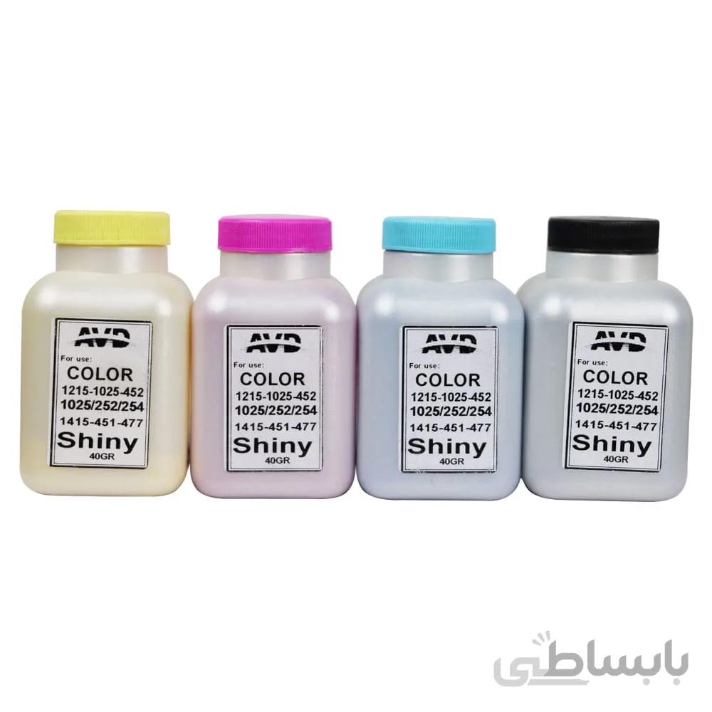 ست تونر شارژ چهار رنگ اچ پی HP چاپ براق 40 گرمی آوند
