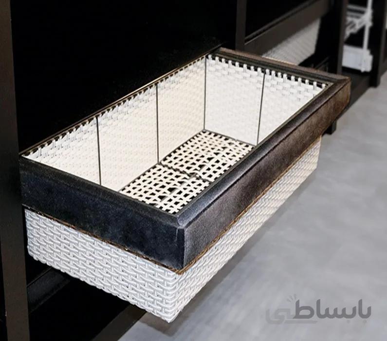 سبد حصیری ریلی طرح مخمل