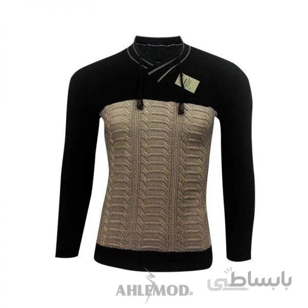 پلیور مردانه یقه بنددار مدل 5377