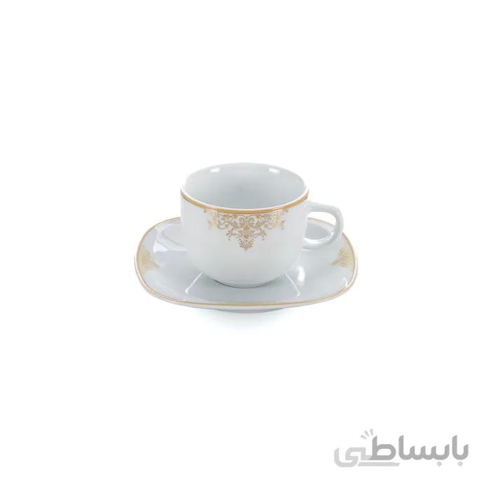 سرویس چینی زرین 6 نفره چای خوری مونت کارلو طلایی (12 پارچه)