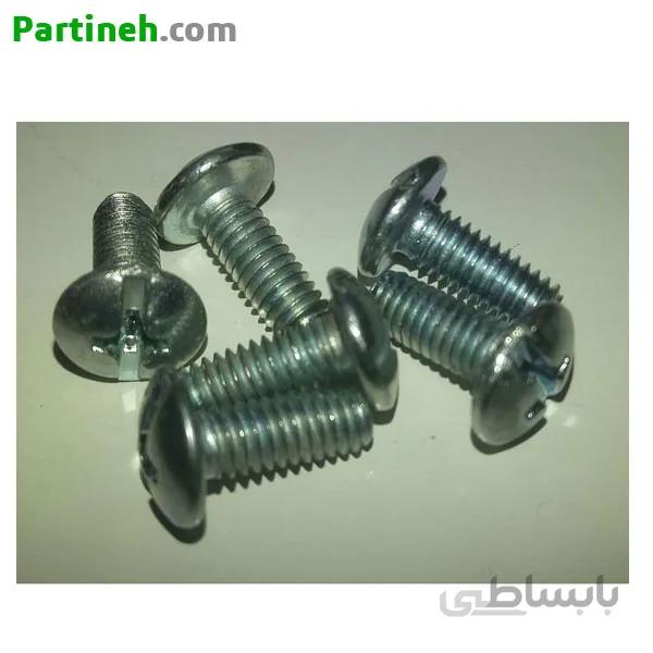 پیچ عدسی (گل شیری) دو سو - چهار سو سایز M5 طول 10 میلیمتر ا Lens screw (milk flower) two-sided - four-sided, size M5, length 10 mm