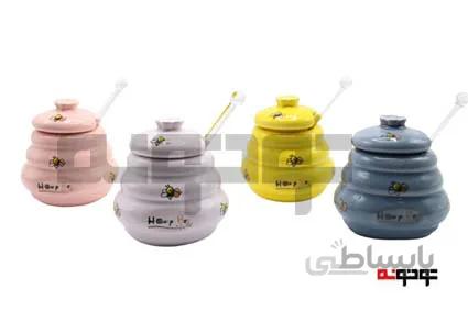 ظرف عسل و مربا خوری قاشق دار