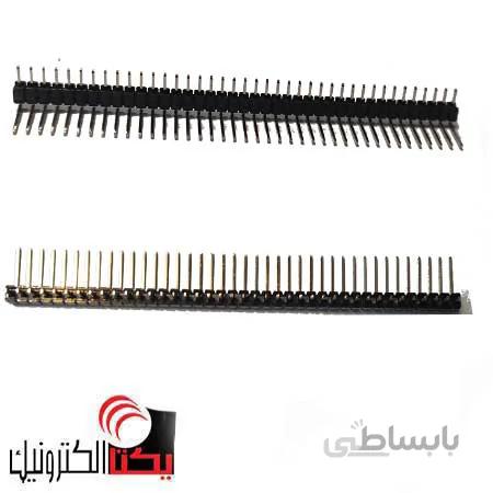 پین هدر نری رایت انگل 2.54 میلیمتر 40*1 پین