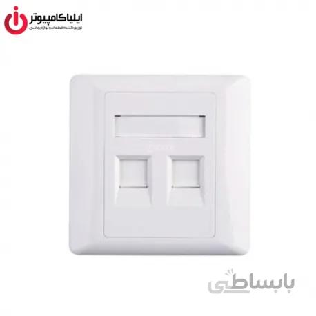 قاب پریز شبکه توکار 2 پورت پی نت پلاس