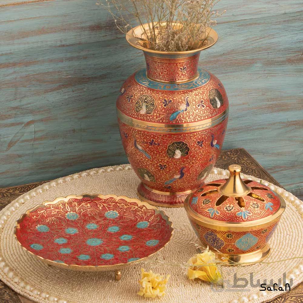 ست پذیرایی برنجی میناکاری کد 142